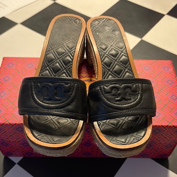 Tory Burch Shoes - Tory Burch Black Slide Sandals